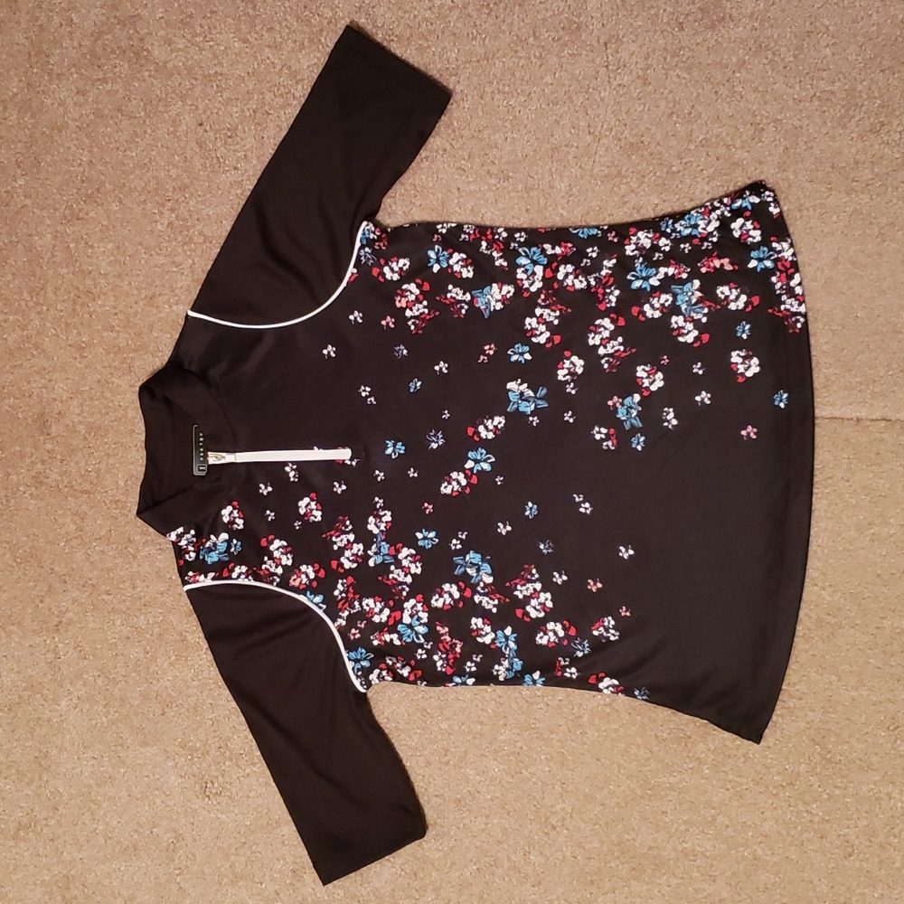 PGA Tour Women's Floral Golf Shirt